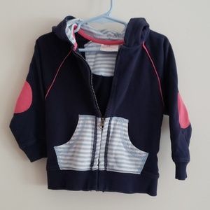 Hanna Andersson 3T/90cm blue and pink sweater